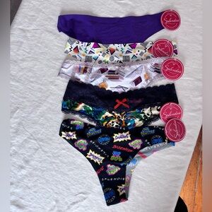 Women’s Splendies NWT Thong Underwear 5 Pairs Size Medium